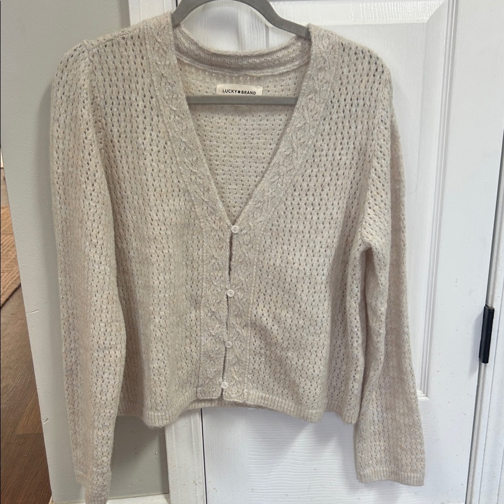 Lucky Brand Women's Beige Knit Cardigan(SOLD)